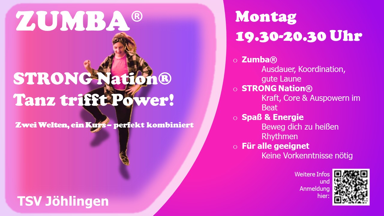 NEU ab 2026: Zumba®& STRONG Nation® – Tanz trifft Power