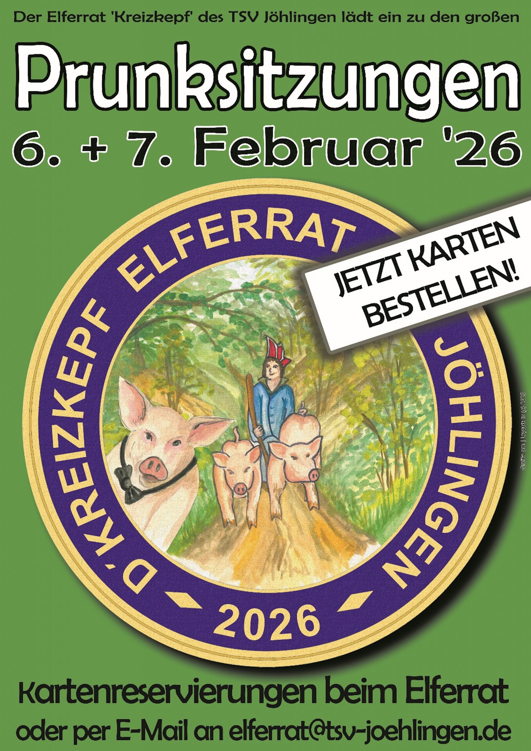 Der Kartenvorverkauf für die Prunksitzungen 2026 hat begonnen